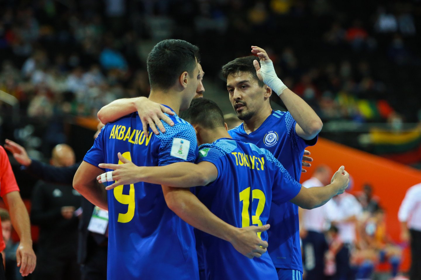 Kazachstano futsal rinktinė pateko pirmą kartą į pasaulio čempionato pusfinalį.<br>G.Bitvinsko nuotr.