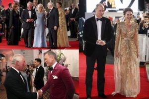 Džeimso Bondo premjeroje – karališkosios šeimos atstovai su išskirtiniu stiliumi sublizgėjusia Catherine