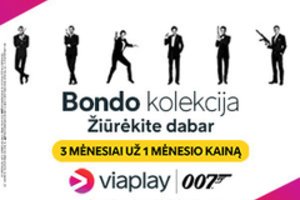 Džeimsas Bondas sugrįžta: pamatykite visus bondiados filmus tik per „Viaplay“