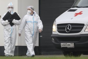 Rusijoje antrą dieną fiksuojamas rekordinis COVID-19 pacientų mirčių prieaugis