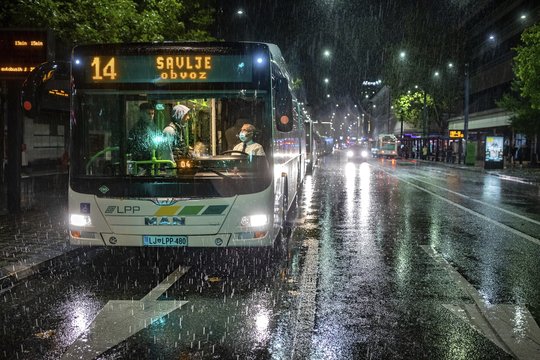 Slovėnijos sostinę užtvindė liūtys