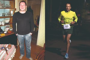 Rekordus skinantis bėgikas Aleksandras Sorokinas prieš keletą metų svėrė tiek, kad negalėjo į save žiūrėti