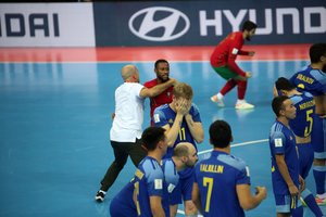 Po įtempto trilerio ir baudinių serijos Portugalija žengė į pasaulio salės futbolo čempionato finalą