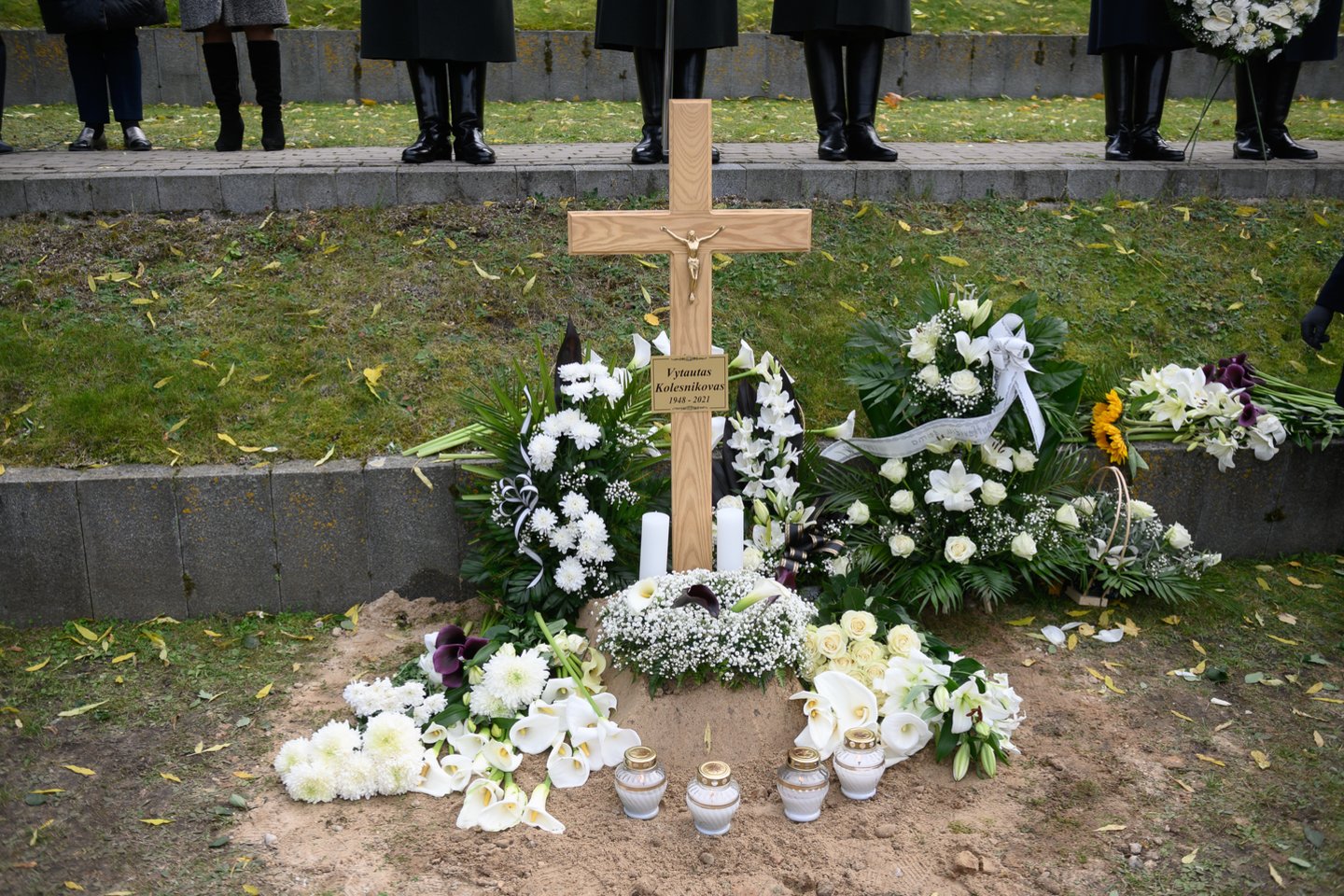  Vilniuje palaidotas Nepriklausomybės akto signataras V.Kolesnikovas.<br> V.Skaraičio nuotr.