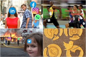 „Facebook“ atsigavus, internetas lūžta nuo juokelių