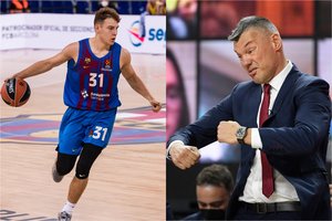 Apie dvi skirtingas rungtynių puses prakalbęs Š. Jasikevičius pirštu dūrė į R. Jokubaitį