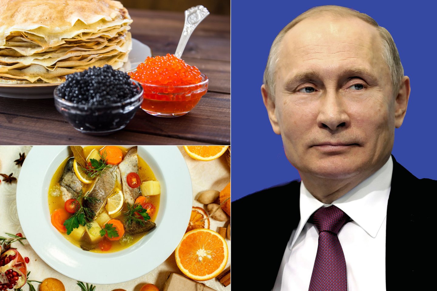 Teigiama, kad apie žmogaus charakterį galima spręsti pagal mėgstamiausius patiekalus. Kas yra žinoma apie V.Putino meniu? Kas dažniausiai būna ant jo stalo? <br>123rf nuotr.