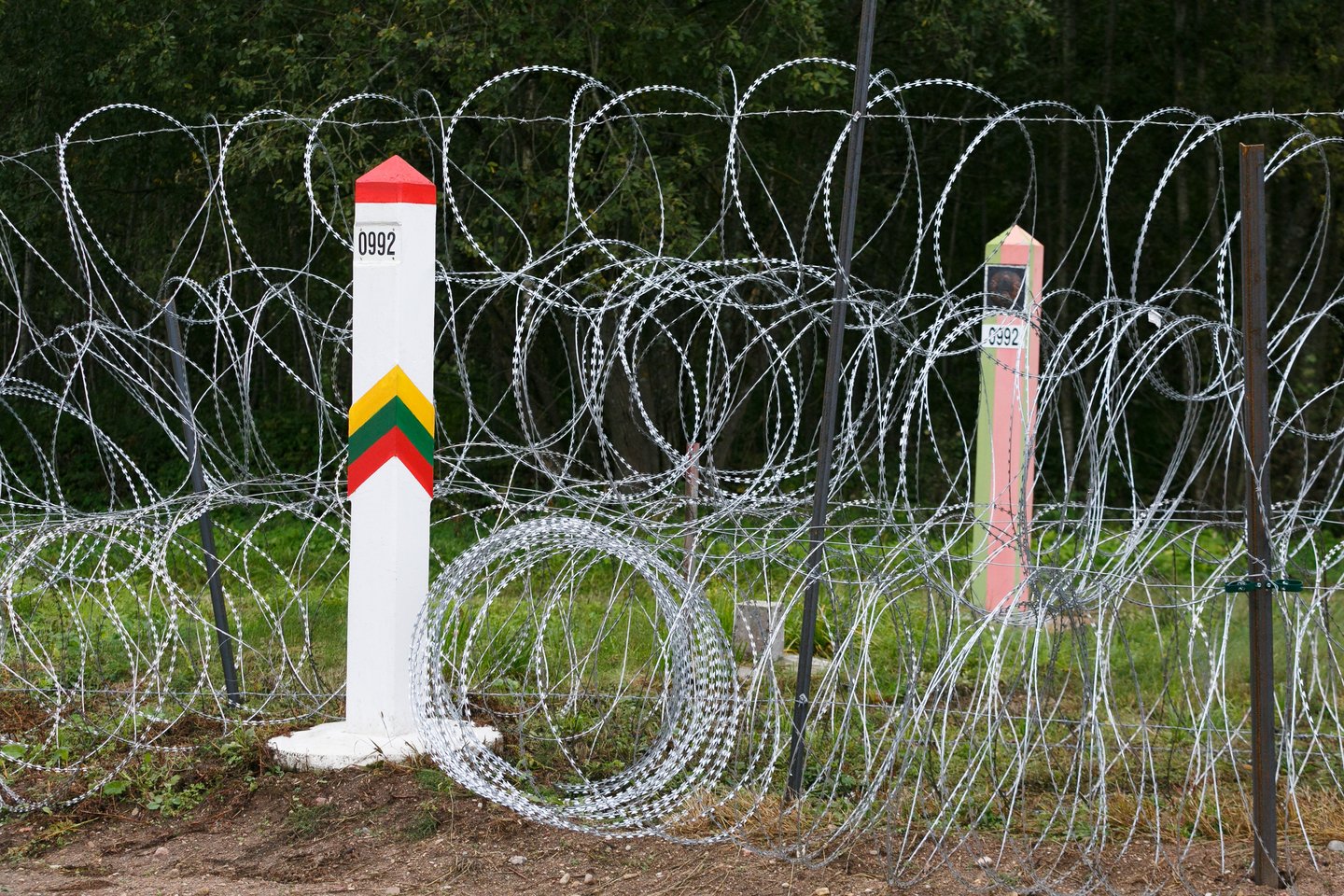 Pasienis siena Baltarusija.<br>T.Bauro nuotr.