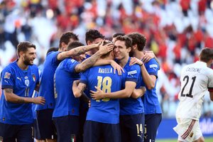 Europos čempionai italai UEFA tautų lygoje įveikė Belgijos futbolininkus ir iškovojo bronzą