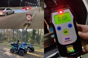 Policijos reiduose netrūko pažeidėjų: sulaikyti girti, be teisių ir užsitamsinę stiklus kaip slaptieji agentai