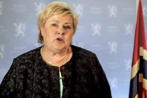 Norvegijos premjerė informavo karalių apie vyriausybės atsistatydinimą