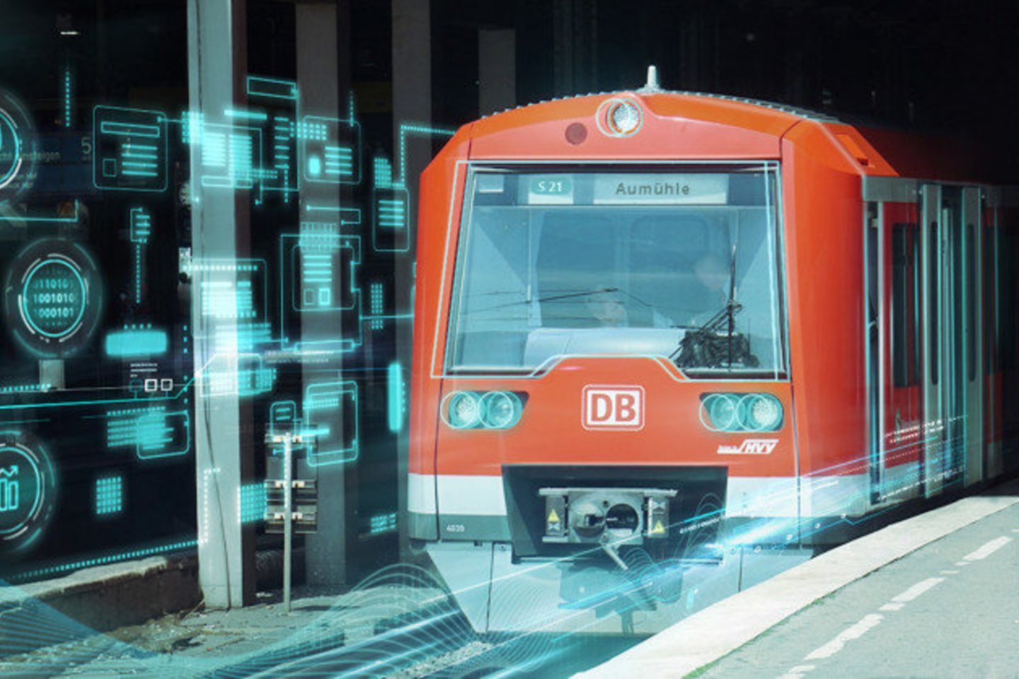 Vokietijos geležinkelių kompanija „Deutsche Bahn“ (DB) ir „Siemens“ Hamburge nusprendė parodyti traukinių ateitį.<br>Gamintojo nuotr.