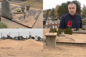 Panevėžio kapuose – kaip kopose: susikirtus savivaldybei ir verslui smėliu užpustytų kapaviečių nėra kam tvarkyti