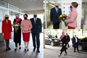Diana Nausėdienė ir Lenkijos pirmoji ponia apsilankė Nacionaliniame vėžio institute
