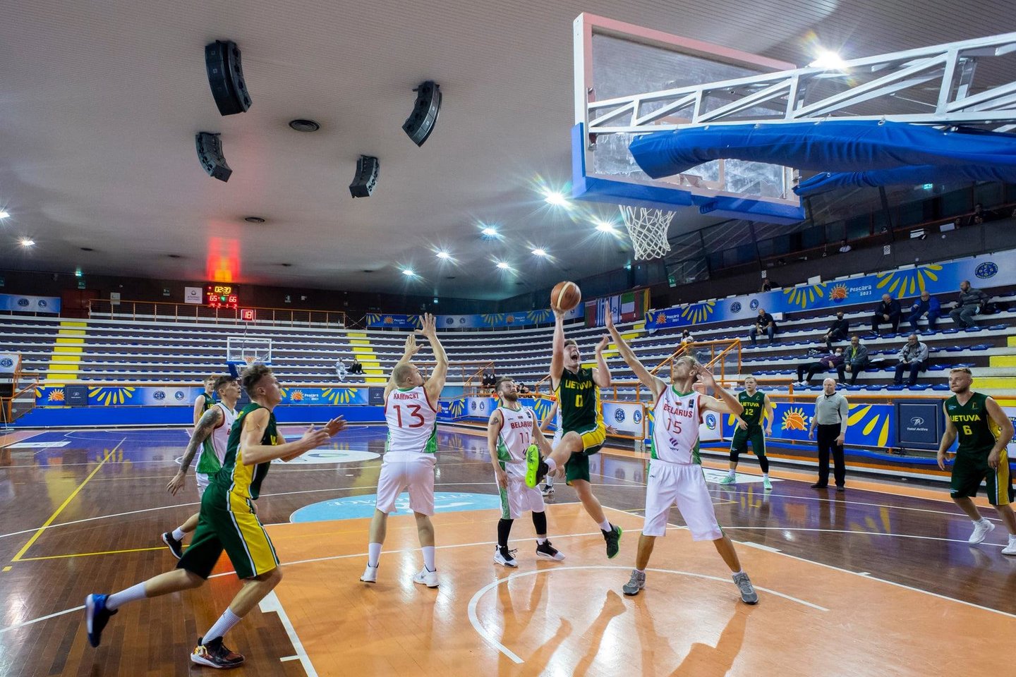 Lietuviai įveikė baltarusius.<br> A.Četkausko/LKSK nuotr.