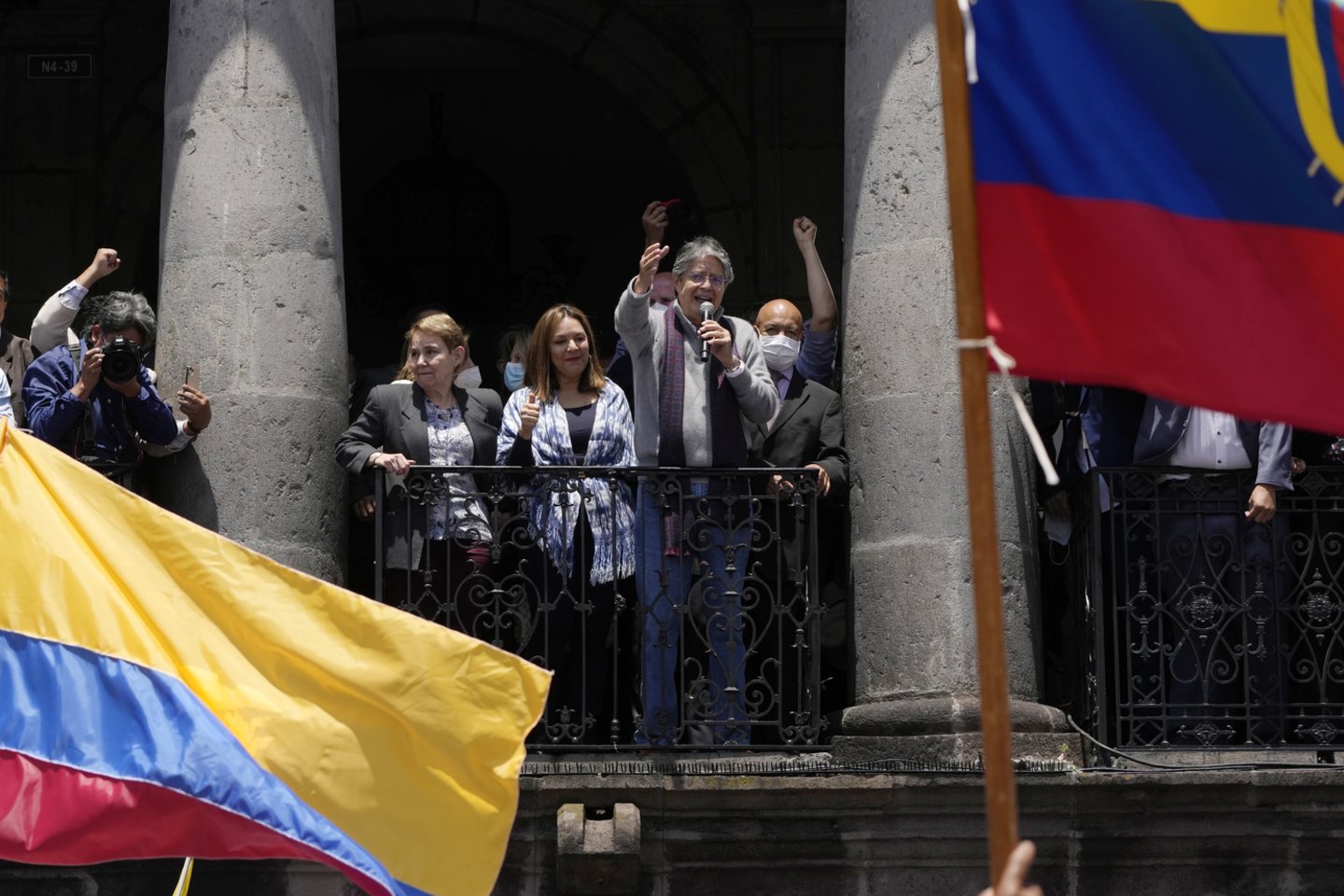 Ekvadoro prezidentas Guillermo Lasso.<br>AP/Scanpix nuotr.