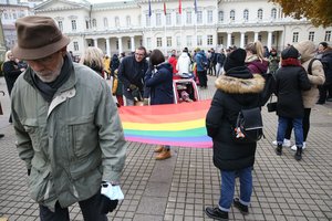 Prie Prezidentūros – gausus LGBT bendruomenės rėmėjų būrys: prisijungė ir politikai, ir pramogų pasaulio žvaigždės