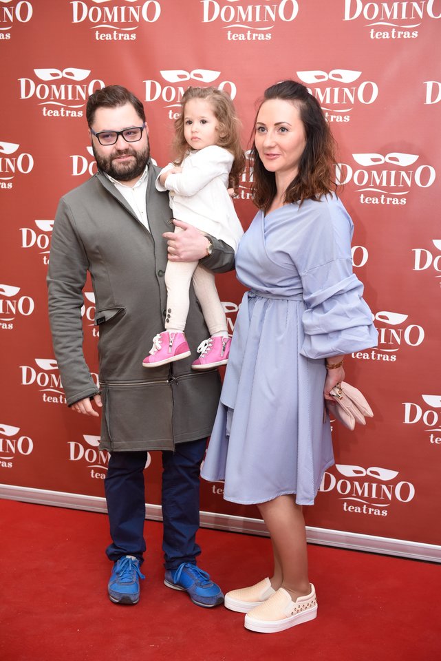 Rafailas Karpis su žmona Diana ir dukra.<br>D.Umbraso nuotr.