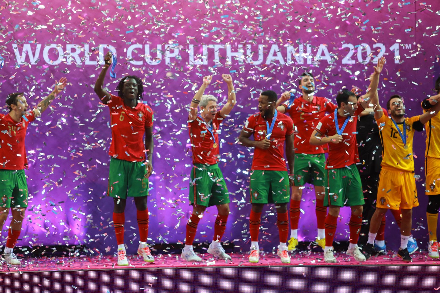 Pasaulio salės futbolo čempionato finale Portugalija nugalėjo Argentiną.<br>G.Bitvinsko nuotr.