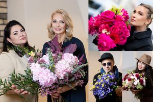 Žinomus žmones nustebino specialiai jiems sukurtos floristės I. Borkovskos puokštės