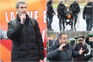 A. Paleckio teismas prasidėjo audringai: už langų piketas, salėje – nušalinimai