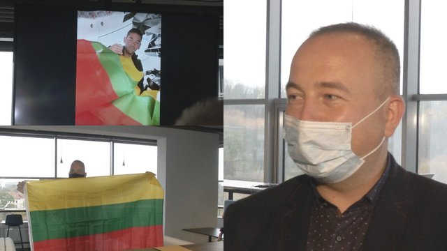 Į Lietuvą atgabenus kosmose pabuvusią trispalvę, muziejininko reakcija: vėliava – neįkainojama