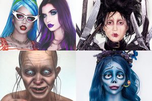 Seserims Helovino nuotaika trunka ištisus metus: makiažo įgūdžiai stulbina