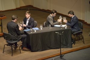 „Gaidos“ dienoraštis: aštuntoji diena – „Sandbox Percussion“ trikampis, stiklinė, vamzdis, skardinė