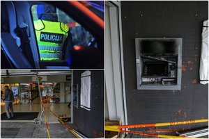 Po 5 metų pertraukos Kaune vėl nugriaudėjo bankomato sprogimas: plėšikai naktį įsiveržė į prekybos centrą