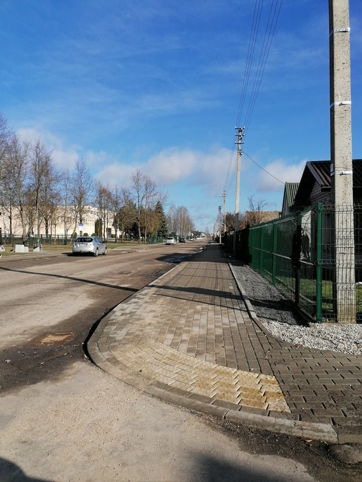 Pavasario gatvė užbaigus darbus.<br>Kėdainių rajono savivaldybės nuotr.