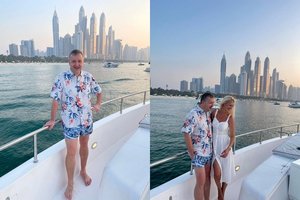 Antanas Guoga Dubajuje atostogauja su savo buvusia žmona Aiste