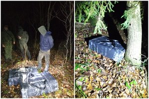 Švenčionių r. pasieniečiams su cigaretėmis įkliuvo du vietos gyventojai
