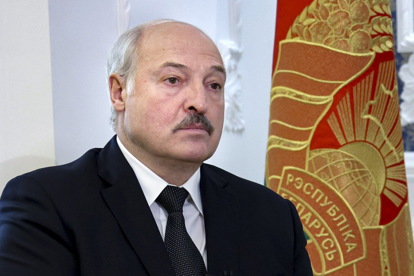 Baltarusijos autoritarinis lyderis Aliaksandras Lukašenka.<br>AP/Scanpix nuotr.