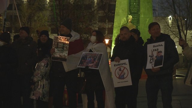 Dėl Baltarusijos padėties susirūpinę gyventojai surengė piketą Vilniuje: nori atkreipti ES dėmesį