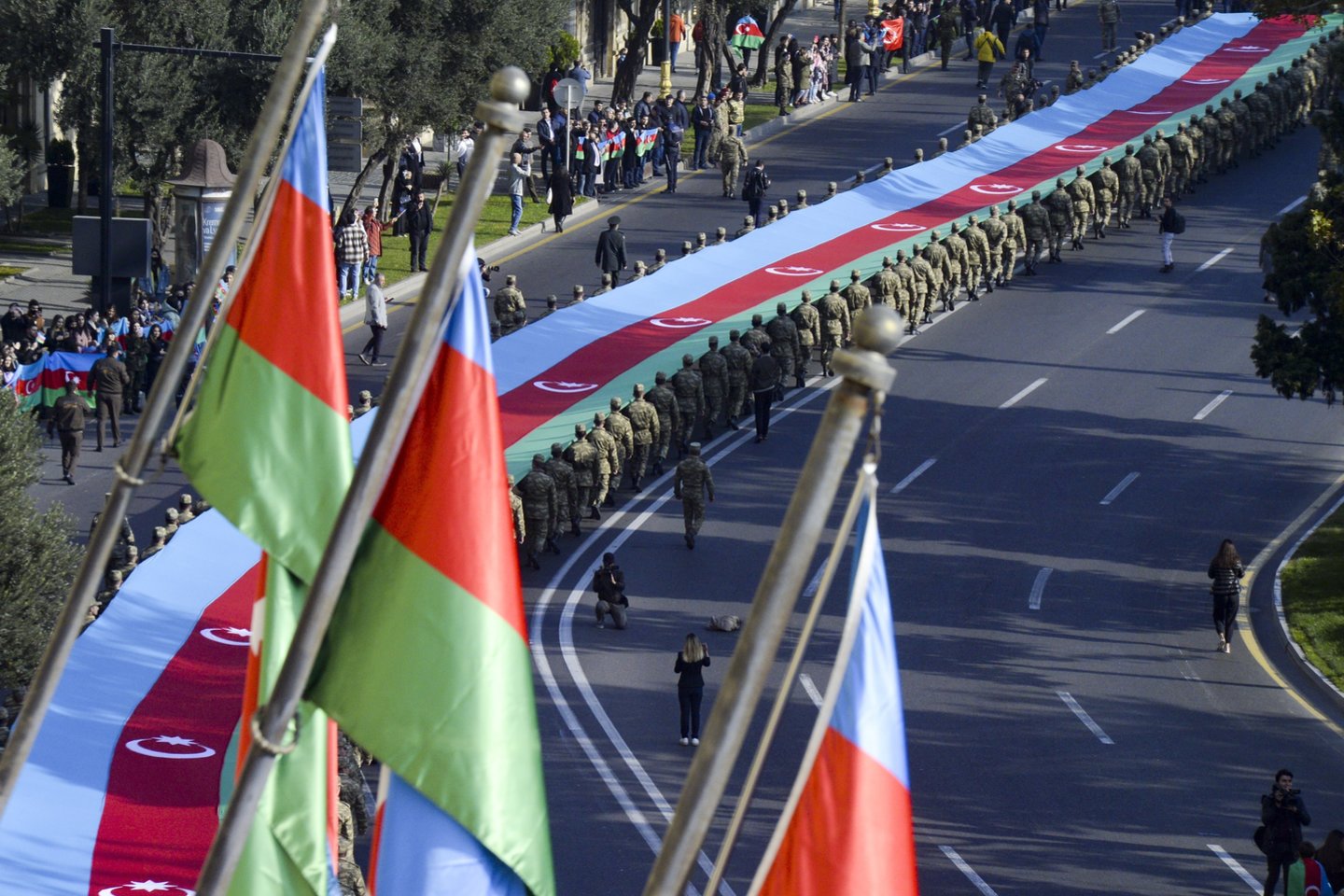 Armėnija dėl Azerbaidžano puolimo kreipėsi į Rusiją, prašydama padėti apsaugoti šalies teritorinį vientisumą.<br>AP/Scanpix nuotr.