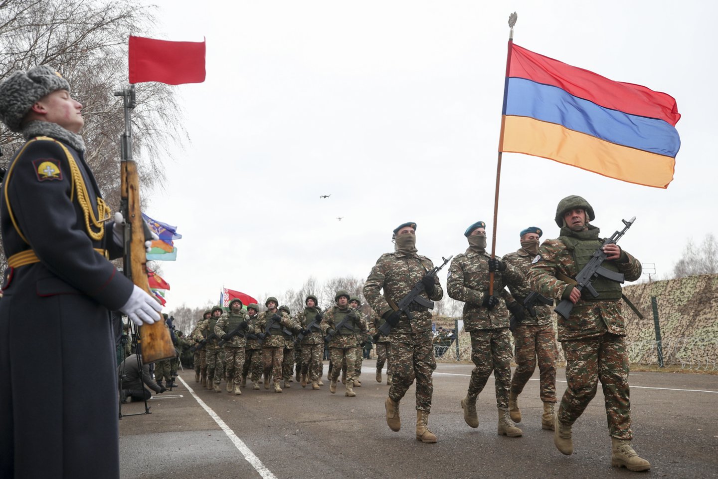 Armėnija dėl Azerbaidžano puolimo kreipėsi į Rusiją, prašydama padėti apsaugoti šalies teritorinį vientisumą.<br>TASS/Scanpix nuotr.