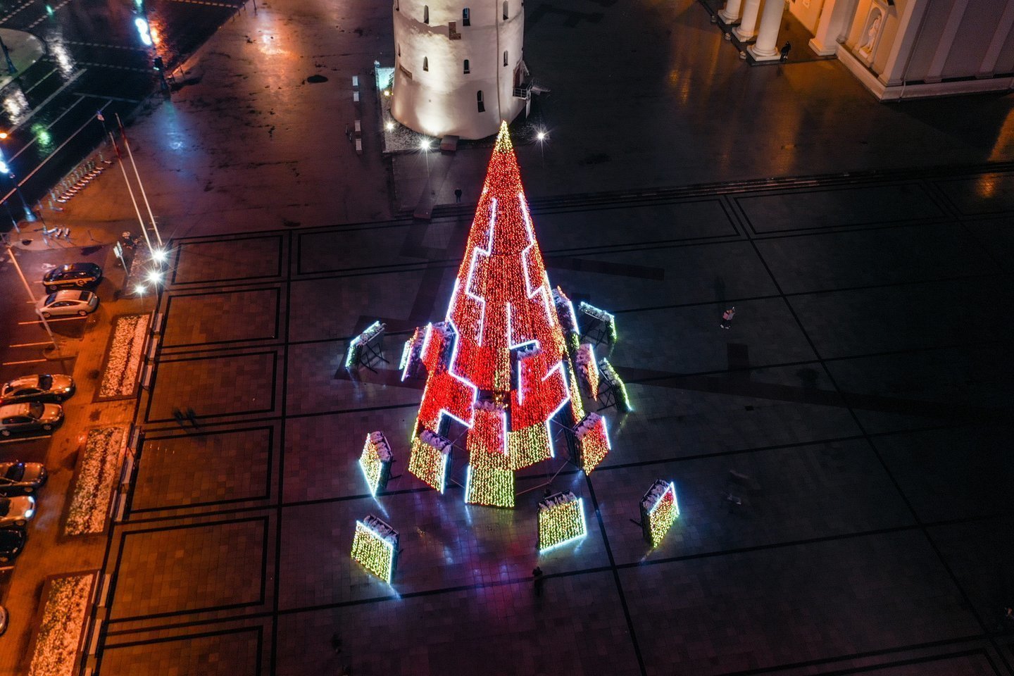 2020 m. Vilniaus Kalėdų eglė.<br>V.Ščiavinsko nuotr.