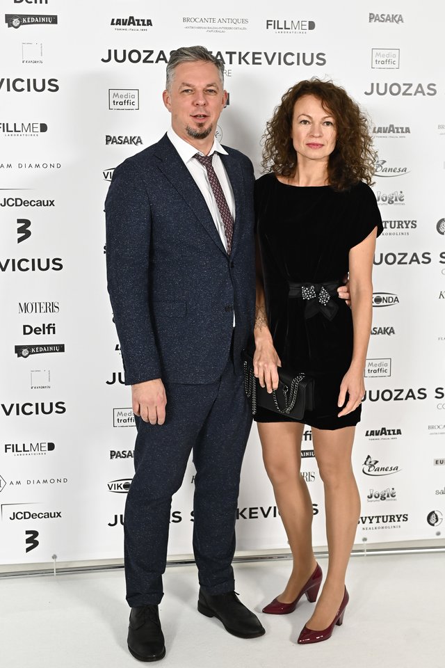 Mindaugas Snarskis su žmona Simona.<br> V.Skaraičio nuotr.