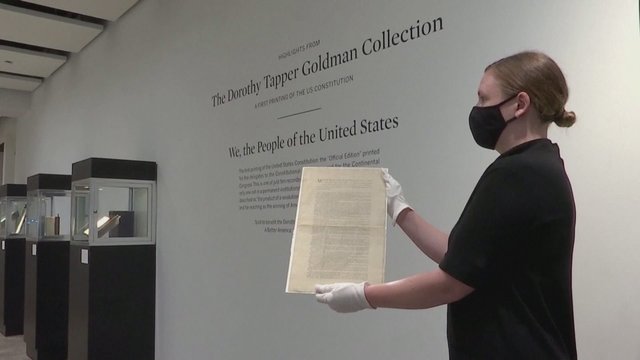 Aukcione parduotas originalus JAV Konstitucijos egzempliorius: sumokėta rekordinė suma