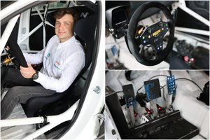 Puikų sezoną užbaigęs lenktynininkas J. Karklys parodė savo trasos žvėrį 