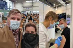 Remigijus Šimašius su žmona Gilma Teodora Gylyte paskiepytas sustiprinančia trečia doze