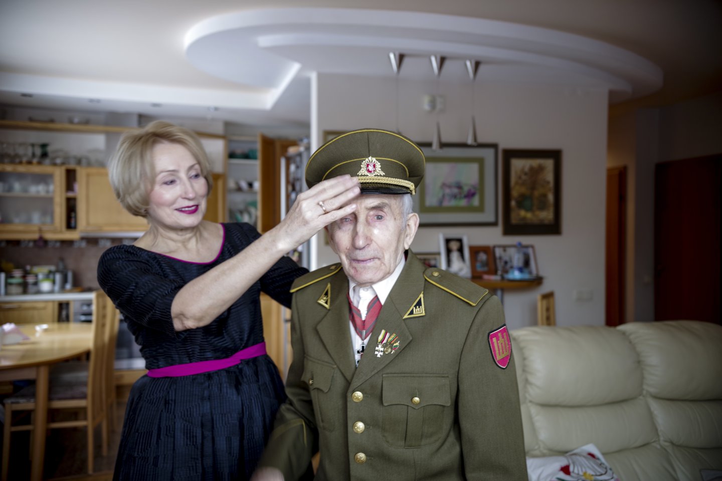 Partizanas Juozas Jakavonis-Tigras su dukra Angele<br>V.Ščiavinsko nuotr.