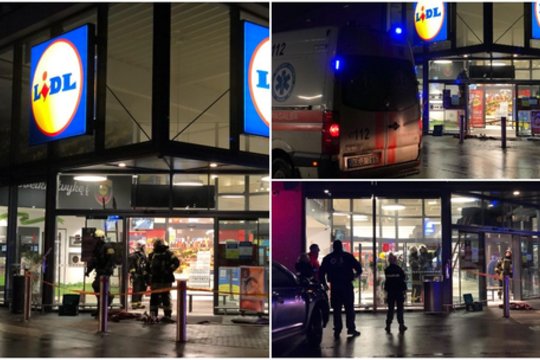 Netoli senamiesčio įsikūrusiame „Lidl“ kilo gaisras, iš pastato evakuoti žmonės