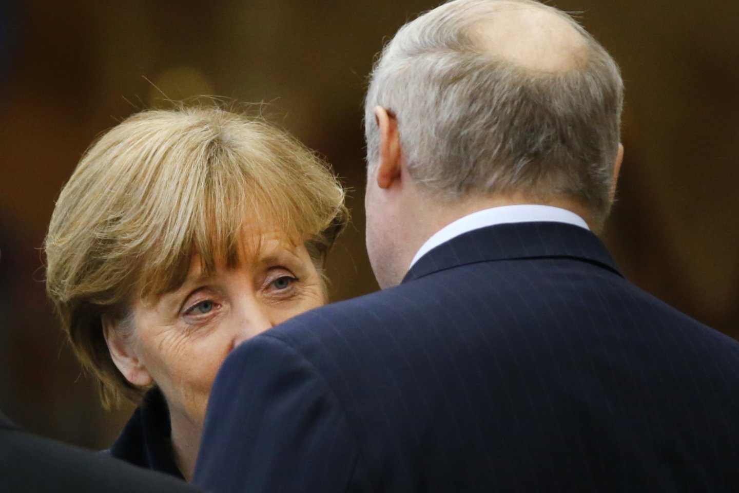 Merkel y Lukashenko. <br> AP / Scanpix Photo.