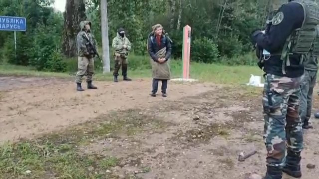 VSAT vaizdo įrašas: pokalbis su baltarusių saugomu migrantu provokatoriumi