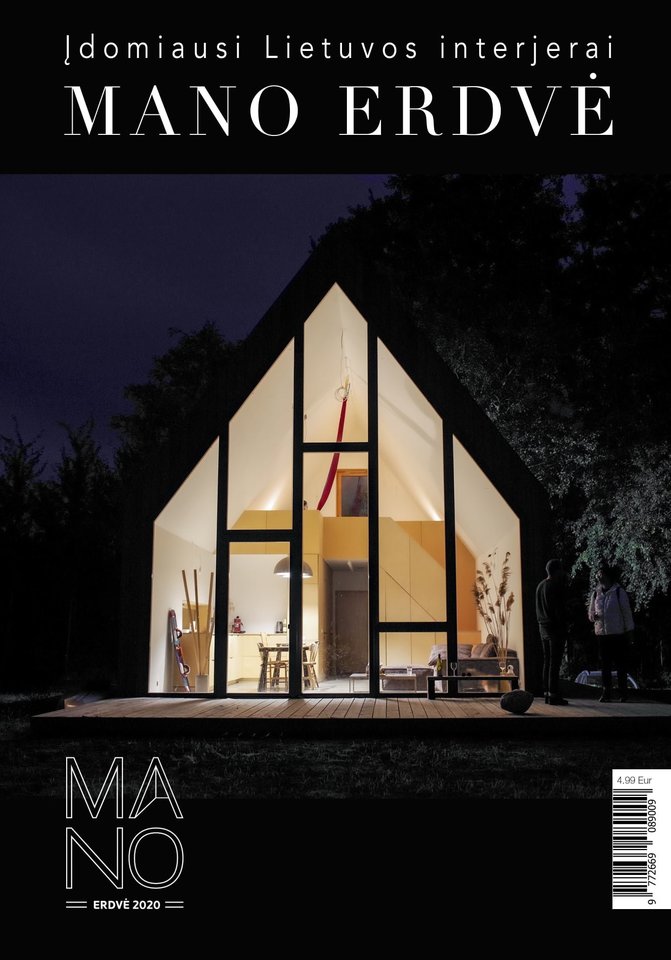 „Mano erdvė 2020“ viršelis, jame – Svencelėje stovintis, architekto M.Svirskio suprojektuotas namas.<br>V.Ščiavinsko nuotr.