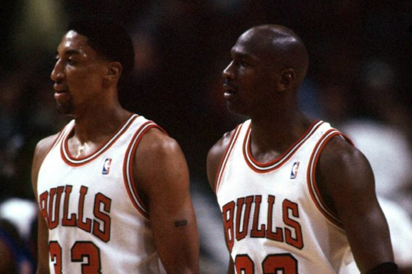 S.Pippenas (kairėje) ir M.Jordanas iškovojo po 6 NBA čempionų žiedus.<br>Imago/Scanpix nuotr.
