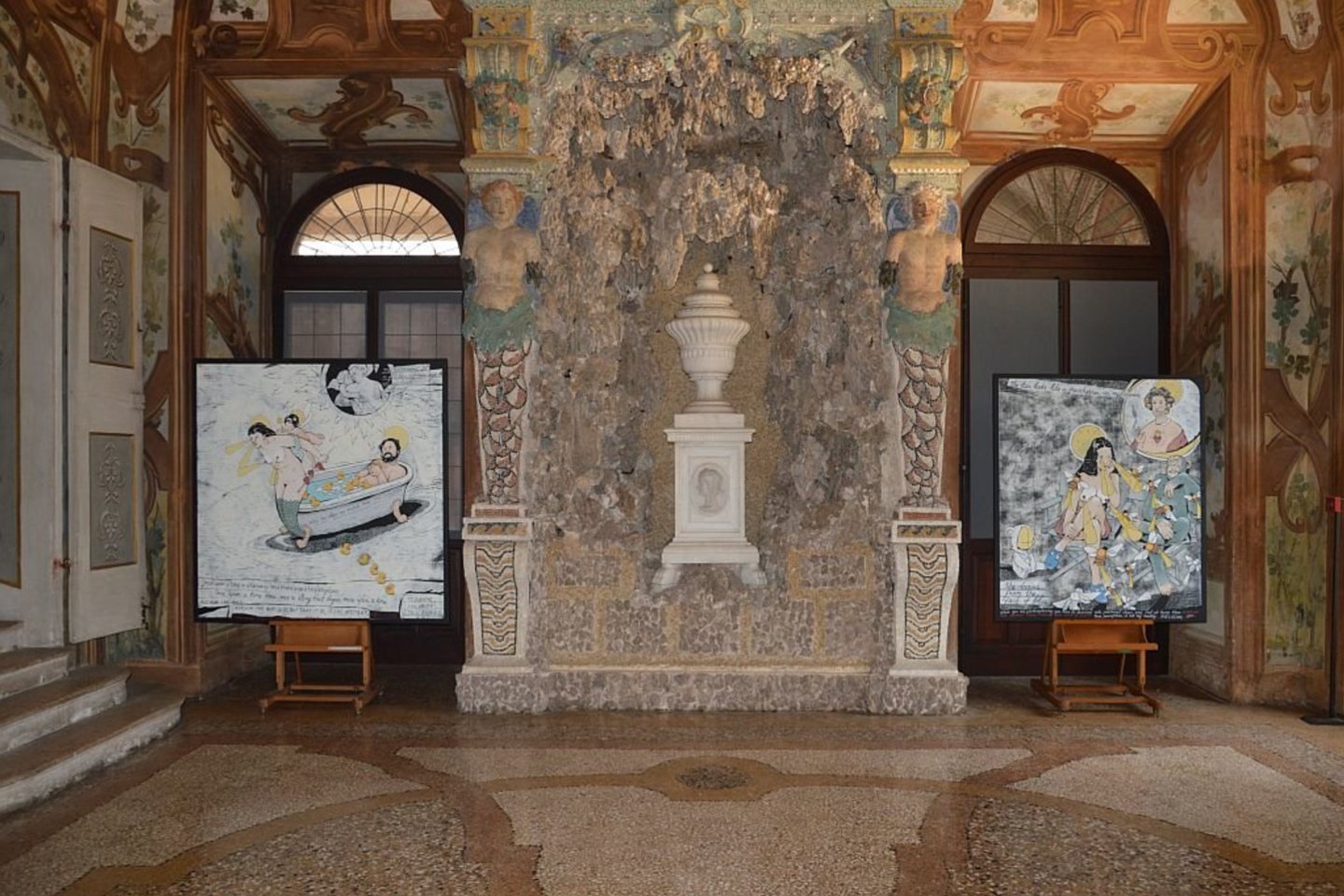 Laisvydės Šalčiūtės kūriniai Mantujos kunigaikščių rūmuose.<br>Contour Art Gallery (E.Pezzini) nuotr.