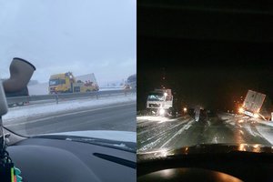 Vairuotojas piktinasi nenuvalytais keliais: šioje vietoje čiuožinėja automobiliai