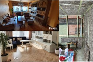 Panevėžiečių šeima naujinti savo 300 kv. m namą ėmėsi dėl senos sekcijos – dabar jų būstas nebeatpažįstamas